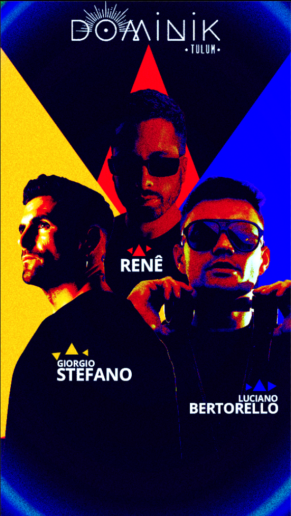 Dominik Tulum — three-artist lineup poster