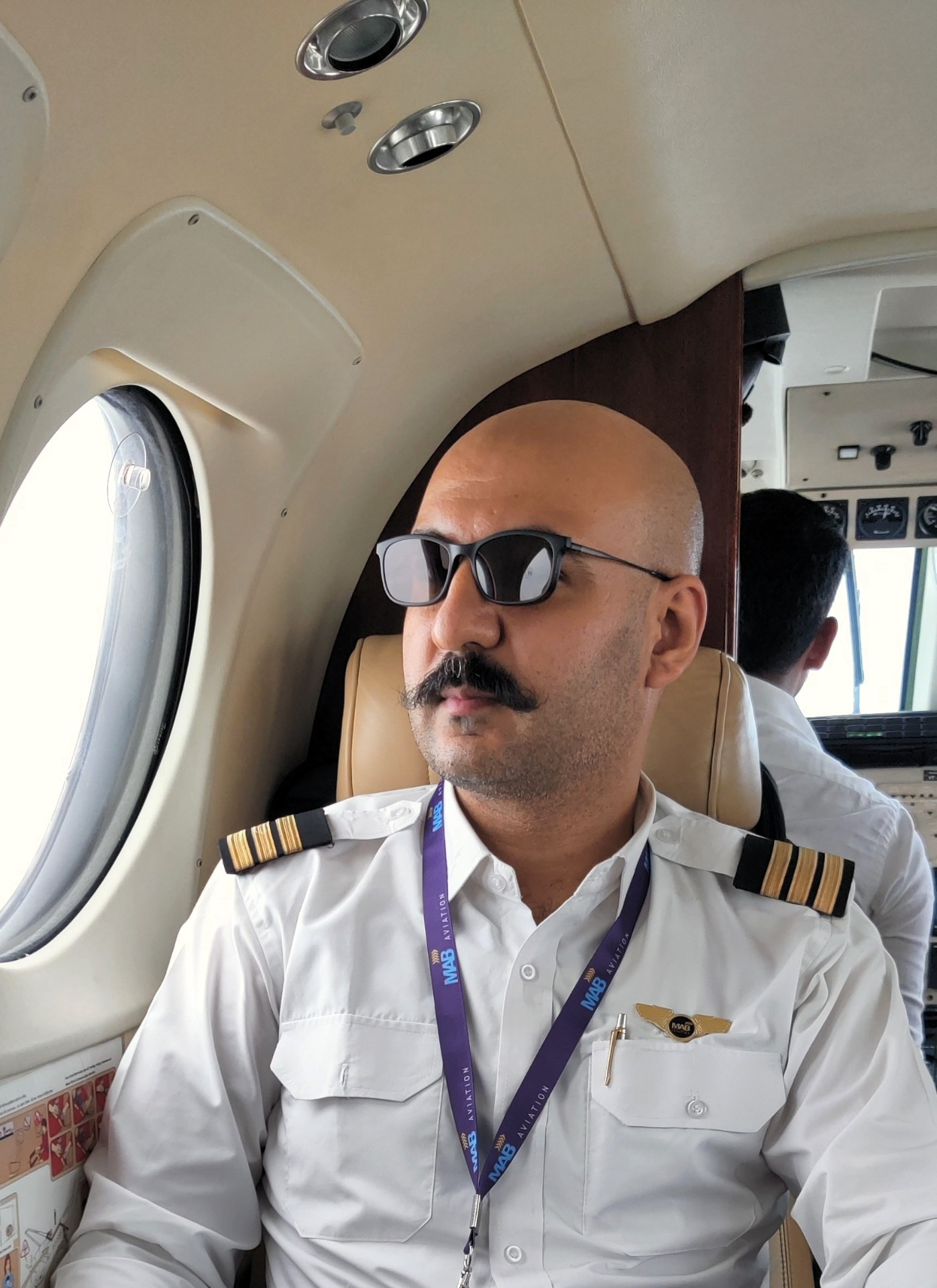 Captain Nitish Arora — in the cockpit